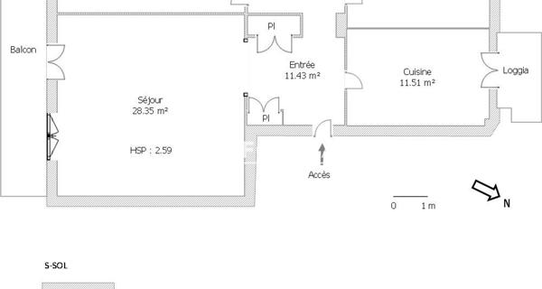 Location Appartement 3 pièces 83.91 m² - Villeurbanne 69100