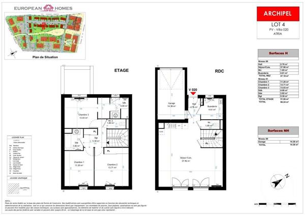 Maison à vendre  4 pièces - 98,24 m2 LA VERPILLIERE - 38