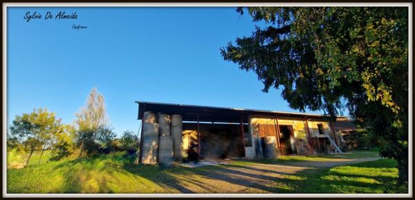 Propriété à vendre PONT DE VEYLE (01) 16,5 Ha, vue, maison 145 m², ferme à rénover 170 m², pigeonnier, hangar, équestre
