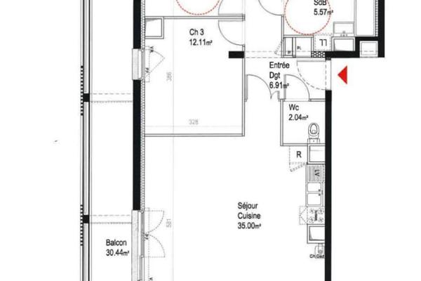 Louer appartement 4 pièces de 85 m²