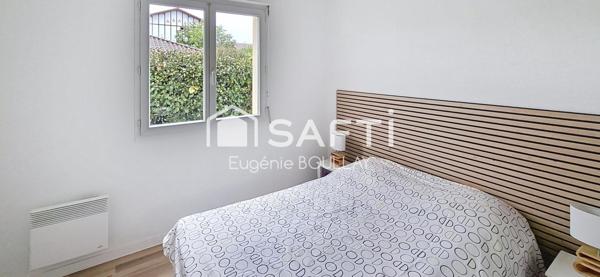 Appartement T3: accès direct au garage, terrasse, jardin