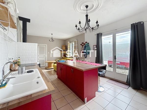 Plain-pied 87 m², village agréable et paisible