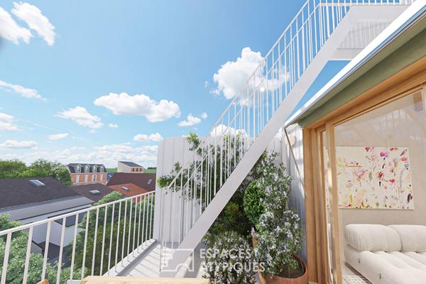 Duplex avec terrasse et toit végétalisé