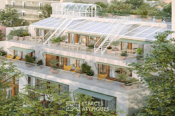 Duplex avec terrasse et toit végétalisé