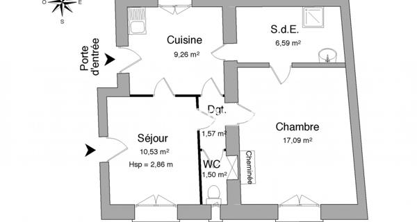 Location Appartement 2 pièces 46.54 m² - Montpellier 34090