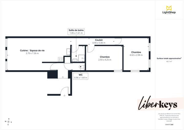 Appartement 3 Pièces 70 m²