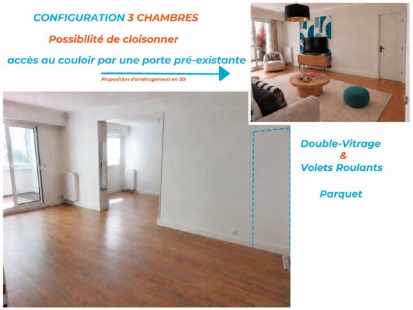 Appartement à vendre 5 pièces 88,95 m² Tours