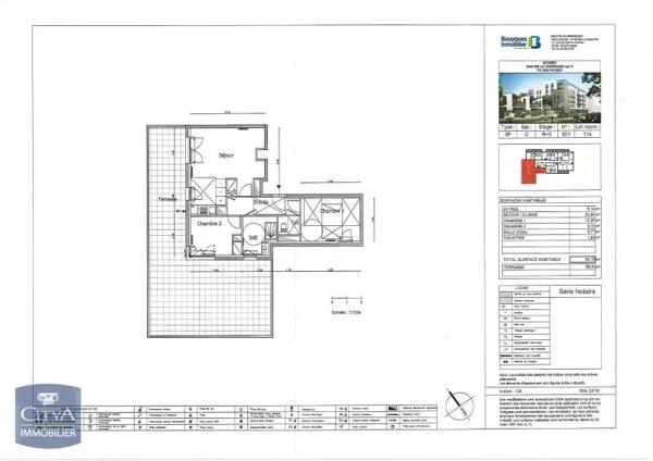 Appartement à louer 3 pièces 60.1m²