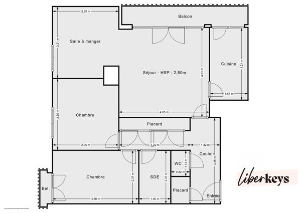 Appartement 3 pièces avec garage et cave