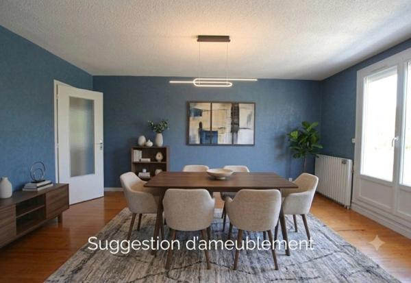 Appartement 4/5 pièces avec balcon, ascenseur et vue sur parc – À découvrir ! Firminy