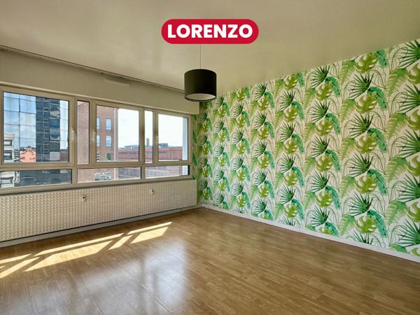LILLE (Grand Palais / Lille-Centre) ? Lumineux T2 de 43 m² au 5? étage ? Résidence sécurisée avec gardien