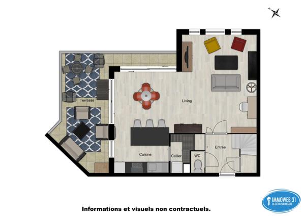 Castanet-Tolosan (31320) À Castanet-Tolosan, duplex en vente avec terrasse 3 pièces