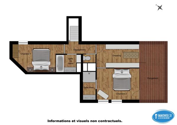 Castanet-Tolosan (31320) À Castanet-Tolosan, duplex en vente avec terrasse 3 pièces
