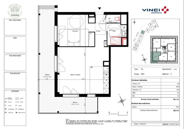 Appartement à vendre |  Ramonville-Saint-Agne |  2 pièces | 53 m²