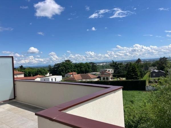 Appartement à vendre 3 pièces RILLIEUX LA PAPE (69) - DERNIER LOT EN TOIT TERRASSE- NEUF - terrasse de 42 m2