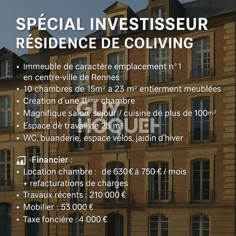 Immeuble haut de gamme investisseur centre ville 350 m²