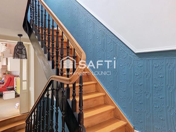 Maison bourgeoise style Art Nouveau de 181m² -Jardin et Cave- Secteur prisé-