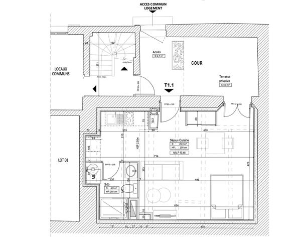 Appartement 1 pièce 30 m2