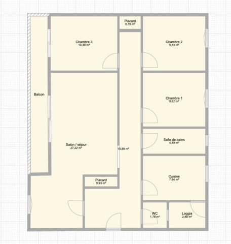 Appartement 4 pièces 90 m2