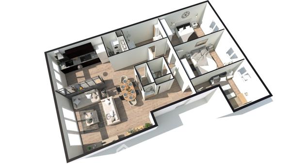 Appartement 91.5 m² à Marseille 13009