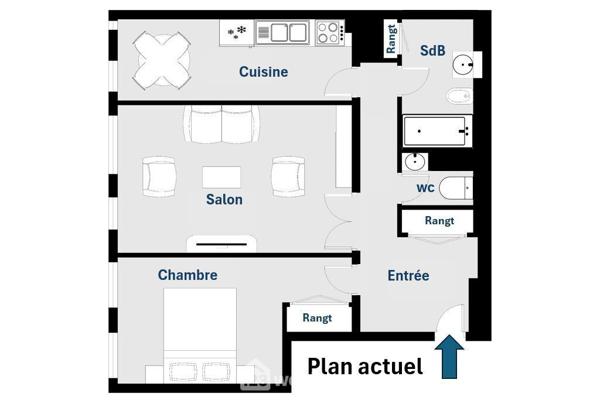Appartement 52.3 m² à Paris 75011