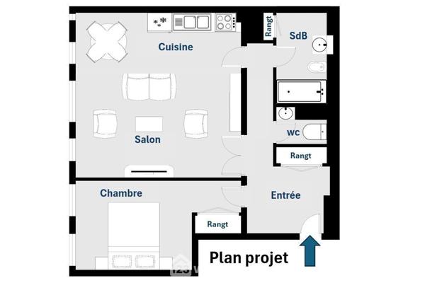 Appartement 52.3 m² à Paris 75011