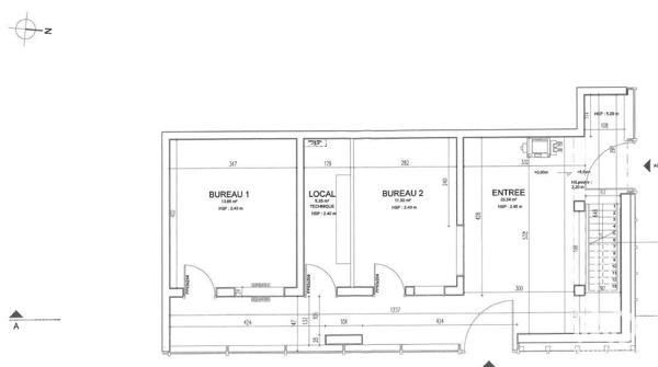 Location bureaux 150 m² Rennes