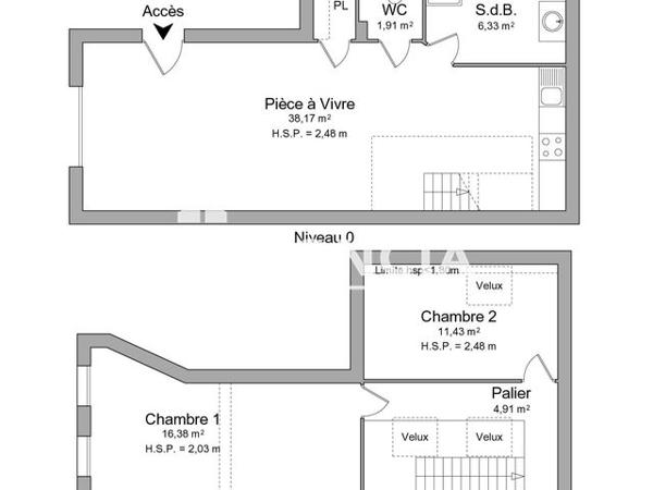 Location Appartement 3 pièces 79.1 m² - 22 BIS RUE LAMARTINE Arras 62000