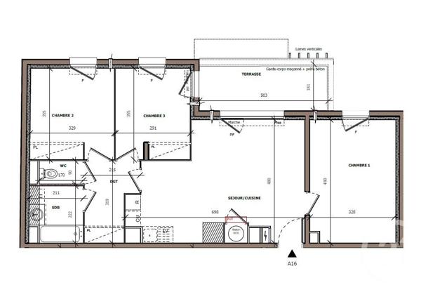 Appartement T4 à vendre  4 pièces - 76,88 m2 BEZIERS - 34