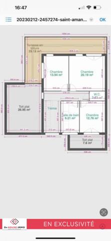 Maison à vendre 6 pièces de 165 m²