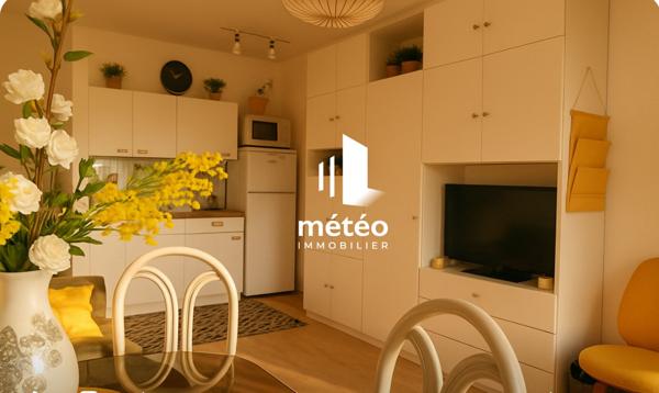 QUARTIER PRESIDENT : STUDIO 25 M² VUE LATERALE MER