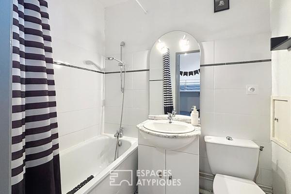 Studio cabine clé en main avec balcon en centre-ville