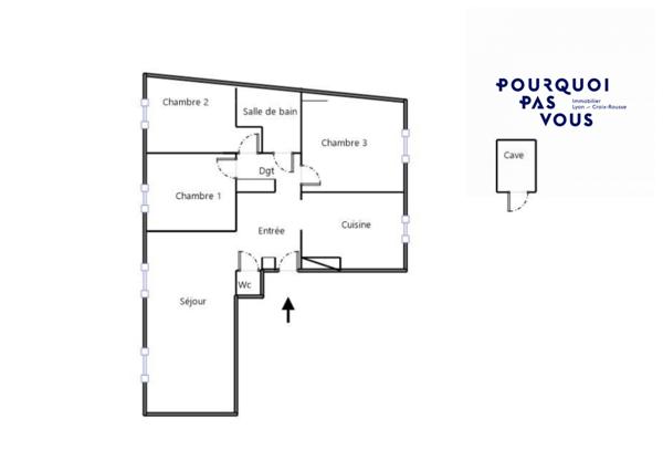 -SOUS COMPROMIS- T4 rénové avec vue à Crépieux