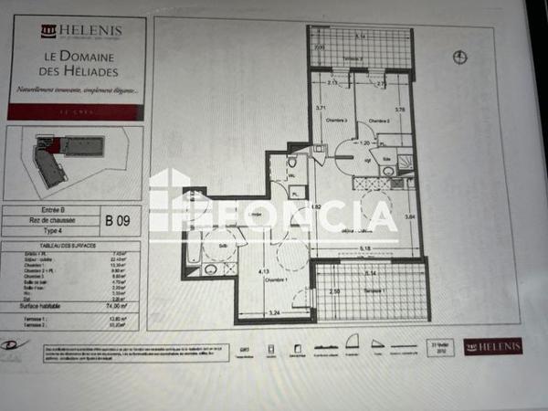 Location Appartement 4 pièces 75.22 m² - Le Cres 34920