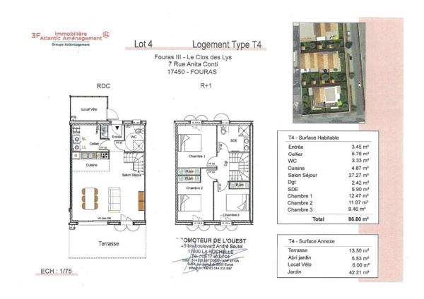 a louer – Maison T4 NEUVE non meublée – FOURAS