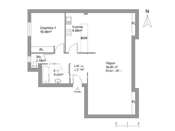 Location Appartement meublé 2 pièces 65.45 m² - 101 RUE THEODORE BAC Limoges 87100