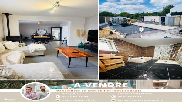 jolie maison famillialle entièrement rénové avec un trés beau jardin