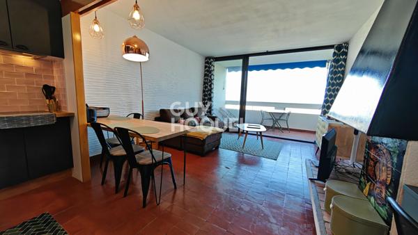 Saint Cyprien Plage À vendre : Appartement meublé 2 pièces de charme en front de mer