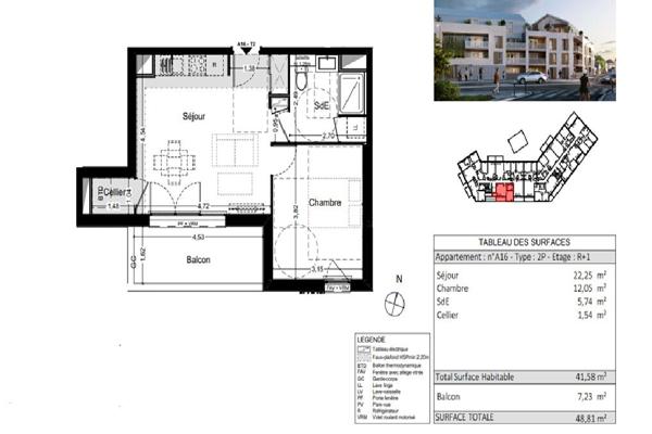 A VENDRE T2 avec Balcon- Quartier de la MADELEINE à ANGERS