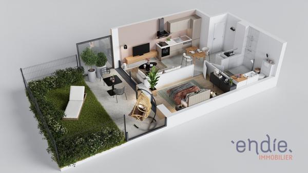 Rosenau – T2 avec terrasse, jardin, garage et parking – À deux pas de la Suisse