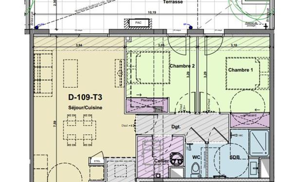 Appartement à vendre    3 pièces •  Narbonne