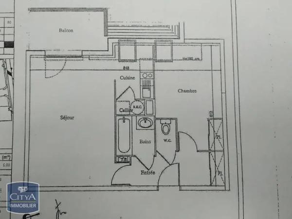 Appartement à louer 2 pièces 43.47m²