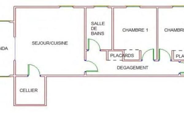 Maison à louer    3 pièces •  Orx