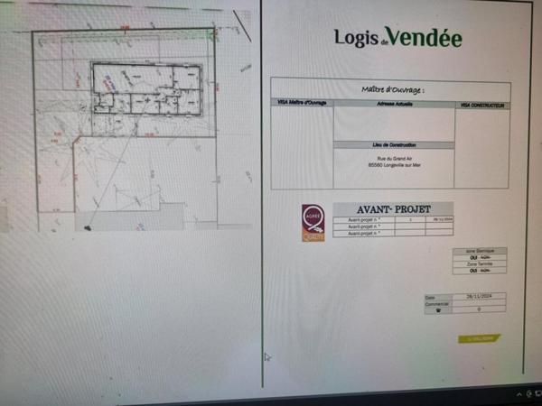 Terrain Longeville Sur Mer 510 m2