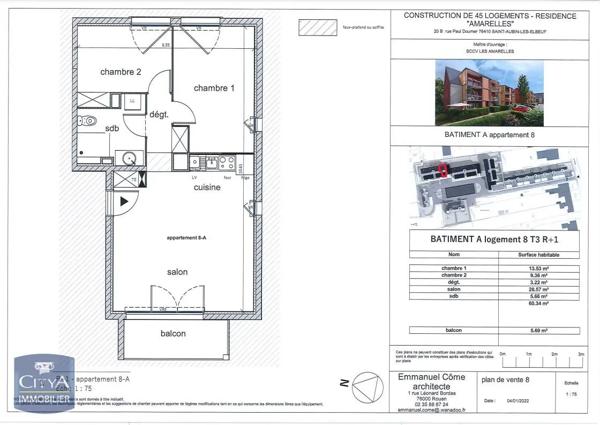 Appartement à louer 3 pièces 60.34m²