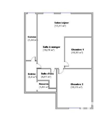 Appartement à vendre 3 pièces 77 m² Châtonnay