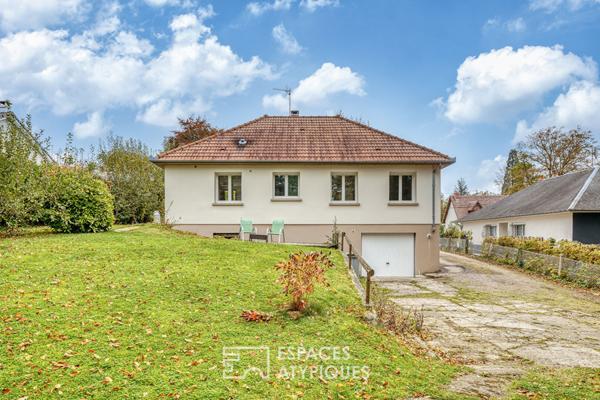 Maison de plain-pied vue sur lac