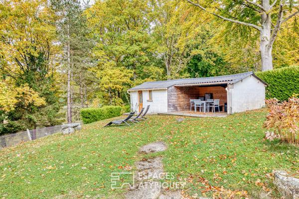 Maison de plain-pied vue sur lac