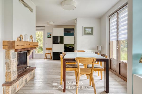 Maison de plain-pied vue sur lac