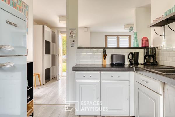 Maison de plain-pied vue sur lac